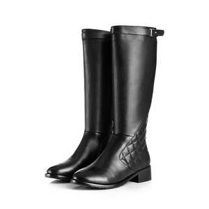 Nouvelles bottes d'équitation en cuir véritable pour hommes, de haute qualité, à fermeture éclair longue, bottes d'équitation hautes en cuir véritable avec logo personnalisé - Product Image 1