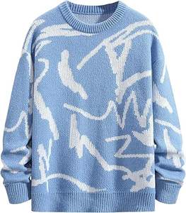 Pull noir décontracté pour homme, style universitaire, nouvelle mode printemps-été, avec col en V et broderie de lettres - Product Image 1