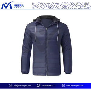 Chaqueta acolchada de diseño personalizado para hombre, Abrigo acolchado cálido a prueba de viento para invierno, ropa de calle para exteriores, prendas de vestir exteriores informales de moda con capucha - Product Image 2