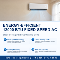 Climatiseur split fixe 12000 BTU, refroidissement et chauffage, R290, 220V, 50Hz, T1, mural, pour maison et bureau