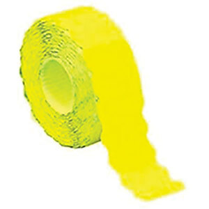 ETIQUETA PARA OSCILACIÓN 821 MÁQUINA DE PRECIOS AMARILLO FLUORESCENTE MM 21X12 CF = RO 50 - Product Image 1