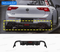 YICKU Kit Carrosserie en Fibre de Carbone Sec pour Golf 8 GTI Style TAKD : Lame Avant, Diffuseur Arrière, Canards, Jupes Latérales, Spoiler Noir