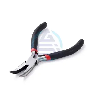 Wholesale Jewelry Pliers Bent Nose Plier Carbon-Hardened Steel Handmade Craft Jewelry Making Tools 12.5cm long