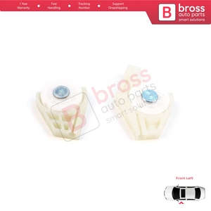 BWR5392+BWR1062 Juego de clips y pasadores para reparación de la polea del cable del regulador de ventana delantera izquierda para Doblo MK1 MPV Van 119 223 2001- - Product Image 3