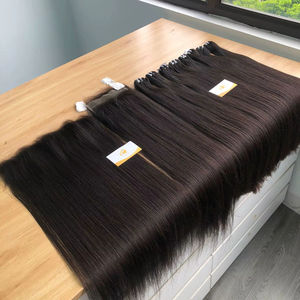 Máquina de cabello virgen ruso de 1-3 años de alta calidad, cinta de inyección de Color personalizada de doble trama, extensiones de cabello humano sin procesar - Product Image 1