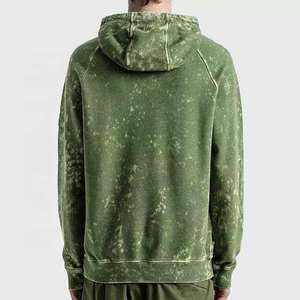 Nuevo diseño superventas hombres básicos algodón mezclado lavado ácido sudaderas con capucha bajo MOQ venta al por mayor hombres lavado ácido sudaderas con capucha para la venta - Product Image 1