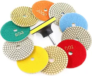 One step pad diamond stone grinding tools wet concrete floor polishing disc