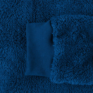 เสื้อฮู้ดขนสัตว์สำหรับสุภาพบุรุษ สีน้ำเงิน กำลังเป็นที่นิยม สวมใส่สบาย แบบเรียบง่าย ย้อมสีพื้น เสื้อฮู้ดขนสัตว์แบบสวมหัว พร้อมออกแบบและขนาดตามสั่ง - Product Image 4