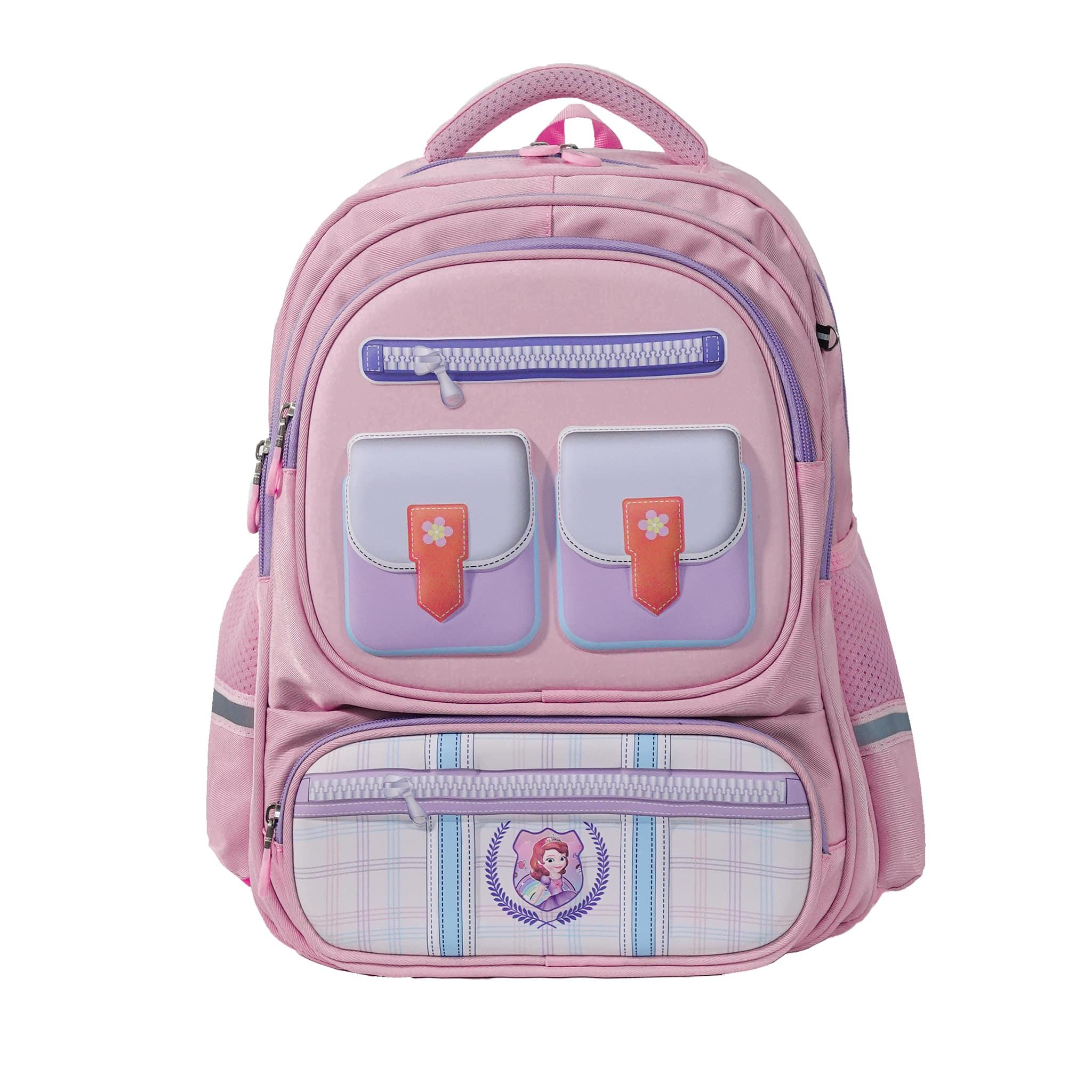 pink, dark blue, purple