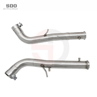 Tubo de Escape Recto Pulido Tipo Espejo SDO T304 y Sistema de Escape Completo Catback para Mercedes-Benz G63 AMG W463 5.5T 2013-2018