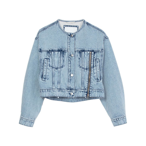 Chaqueta Vaquera de Manga Larga para Mujer, Color Sólido, Informal, de Alta Calidad, Oferta de Otoño de Mosaic Impex - Product Image 4