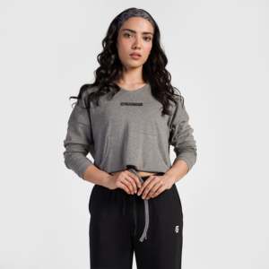 Sweat à capuche respirant Elite Motion en tricot gris pour la saison d'automne - Product Image 1