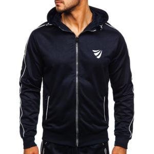 100% poliéster de alta calidad Fitness chándal para hombres de talla grande Jogger traje deportes de invierno transpirable chándal conjunto de talla grande - Product Image 2
