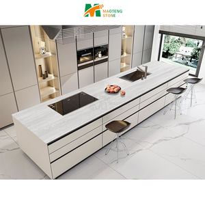 Dalle <span class=keywords><strong>de</strong></span> marbre en travertin fritté Offres Spéciales 20MM pierre frittée pour îlot <span class=keywords><strong>de</strong></span> comptoirs <span class=keywords><strong>de</strong></span> cuisine - Product Image 2