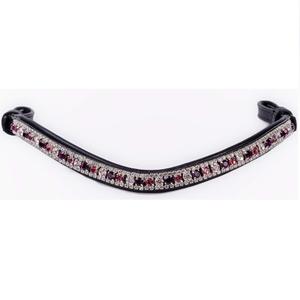 Bandeau de Cheval en Cuir Léger de Haute Qualité, Différentes Couleurs, Cristaux Élégants, Produits Équestres EQUIHAWK MVE-BB-26 - Product Image 1