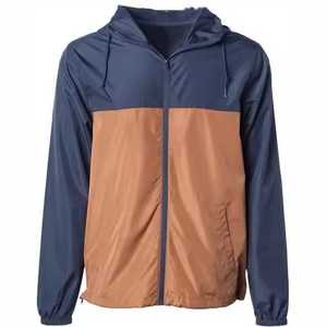 Veste légère en nylon et élasthanne pour hommes, imperméable avec revêtement coupe-vent respirant à séchage rapide, logo personnalisé, fermeture éclair sur le devant - Product Image 2