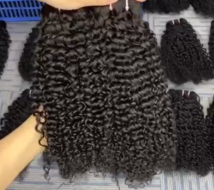 Extensiones de cabello humano Birmano para mujeres negras, pelo rizado con encaje frontal 13x6 HD - Product Image 3