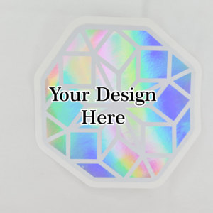 Autocollant holographique personnalisé, autocollant adhésif écologique imperméable, autocollant réfléchissant Hollo, autocollant de logo holographique personnalisé - Product Image 2