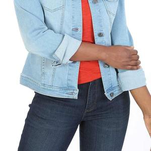 Veste en jean taille XL manteaux d'équitation longs et jeans en gros mode femmes logo personnalisé imprimé décontracté Streetwear - Product Image 5