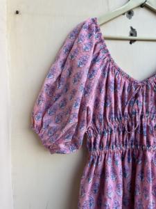 Vestido de algodón con escote corazón para mujer, vestido Midi informal, maxi largo de algodón indio - Product Image 2