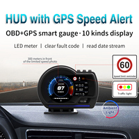 Wiiyii Nouvelle Version P6 OBD2+GPS Système Double Affichage Compteur de Vitesse Haute Résolution LCD pour Voitures Sans Délai Comprend la Consommation de Carburant