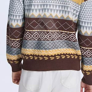 Suéter Casual para Hombre, Cuello Redondo, Estampado, 100% Algodón, Transpirable, Suave, Estilo Urbano, Invierno, Venta al Por Mayor, Logotipo Personalizado - Product Image 6