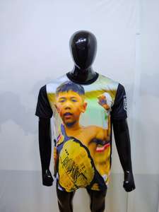 Envío rápido OEM Publicidad Sponsorhsip Impreso Camiseta Sublimación 100% poliéster Camisa Secado rápido - Product Image 3