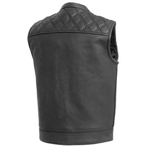 Chaleco de cuero elegante para hombre con textura suave y ajuste elegante para viajes, eventos, paseos en motocicleta o uso diario, chaleco transpirable - Product Image 5