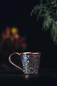 Tasse élégante en acier inoxydable avec finition argentée pour le thé au café de voyage au bureau à domicile et un usage quotidien élégant fabriqué à la main en Inde - Product Image 5