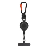 Cordon de porte-clés élastique portable, porte-clés rétractable anti-perte avec boucle à tirage facile pour une utilisation en extérieur