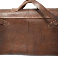 Sac de voyage bohème en cuir véritable unisexe vintage de grande taille avec fermeture éclair, modèle Moroccan S Soul 1117, deux poignées, compagnon de voyage