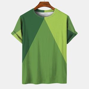 T-shirt décontracté pour hommes T-shirt en polyester à rayures pour l'extérieur T-shirts à séchage rapide Impression par sublimation personnalisée OEM de logo personnalisé - Product Image 6