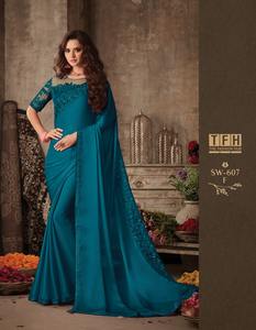 Nouvelle Collection de Saris Concept de Designer Brodés en Georgette Super Soie - Product Image 4