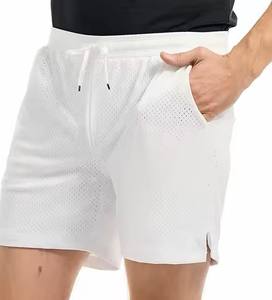 Pantalones cortos de entrenamiento para hombre 100% algodón orgánico de calidad superior Casual Running Gym Shorts con cordón de cintura media precio barato - Product Image 6