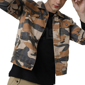 Veste en jean d'hiver pour homme à logo personnalisé imprimé sur le devant, grande taille, 100 % coton toile, haute qualité à bas prix - Product Image 4