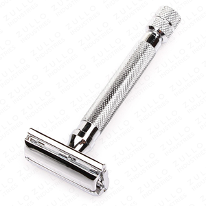 Rasoir de sécurité professionnel OEM personnalisé, double lame en acier inoxydable argenté, haute qualité, pour toilettage professionnel - Product Image 4