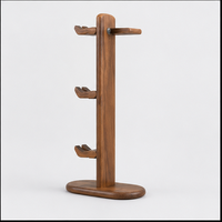 Support de manette de jeu en bois rustique, écologique, personnalisable, organisateur de rangement de table multifonctionnel, fait main sur mesure