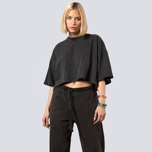 Top Corto Unisex de Alta Calidad, Bonito y Transpirable, para Yoga, Verano, Mangas Cortas, con Impresión de Logotipo Personalizado, Venta al Por Mayor - Product Image 2