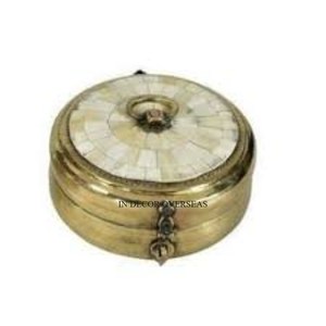 Les plus exigeants en métal de qualité supérieure de haute qualité plaqué or forme ronde Chapati et conteneur de stockage des aliments fournitures de cuisine - Product Image 5