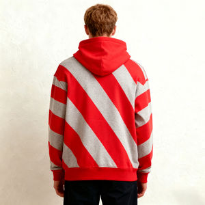 Customized logo Unisex French Terry Striped Oversized <b>Hoodies</b> High Quality Wholesale Manufacturers High Street <b>Men</b> Autumn hoody - Product Image 3