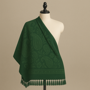 ผ้าคลุมไหล่ MyEthnix คุณภาพพรีเมียม ทำจากขนสัตว์แท้ สีเบจ ทรงสี่เหลี่ยมผืนผ้า ลายจุด กลับด้านได้ น้ำหนักเบา ระบายอากาศได้ดี ทนทาน สำหรับผู้หญิง - Product Image 1