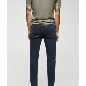 Jeans en denim délavé pour homme, coupe droite, respirant, de haute qualité, épais, décontracté, confortable, pour le sport et le fitness - Product Image 3