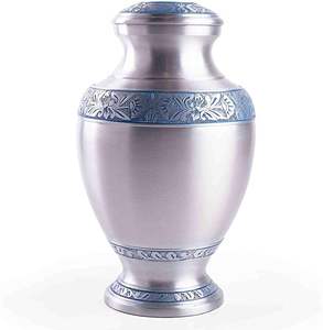 On Sale Black Coated Shiny Aluminum Urns for Human Ashes Adult Male & Female for Funeral or Home Urns High Quality at Wholesale - Product Image 5