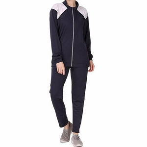 Conjunto de Ropa Deportiva Personalizada para Mujer, Dos Piezas, Sudadera Corta con Cremallera y Pantalones, Traje Deportivo Personalizado con Logotipo, Chándal Elegante para Mujer - Product Image 3
