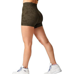Short de sport taille haute pour femme avec poches respirantes contrôle du ventre entraînement Yoga Streetwear vente en gros Runnin - Product Image 5