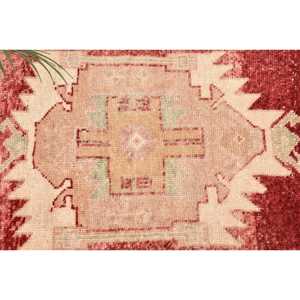 พรมวินเทจขนาด 1.7x2.3 ฟุต, พรม, พรมลายพรางสีเบจทำจากขนสัตว์ - Product Image 2