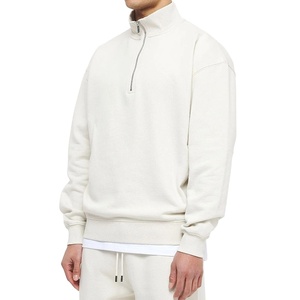 Sudaderas con capucha y media cremallera con logotipo personalizado 2026, Sudaderas con cuello simulado para hombres, sudaderas de algodón de alta calidad, servicio OEM - Product Image 3