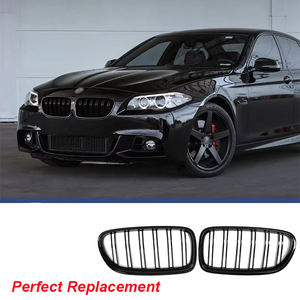 Grille avant F10 noire brillante de haute qualité avec ou sans feux LED pour <span class=keywords><strong>BMW</strong></span> Série 5 F10 F11 M5 2010-17 Double - Product Image 4