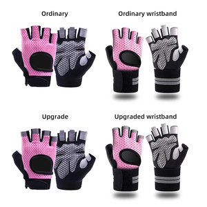 Gants de sport demi-doigts en maille respirante antidérapants avec sangle de poignet réglable pour la musculation unisexe et l'entraînement physique - Product Image 5