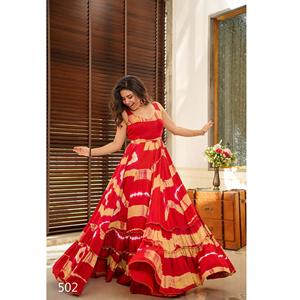 Nueva llegada de las mujeres elegantes del partido Anarkali Kurti pesado Digital impreso trabajo traje vestido hecho étnico desgaste al por mayor proveedor - Product Image 1